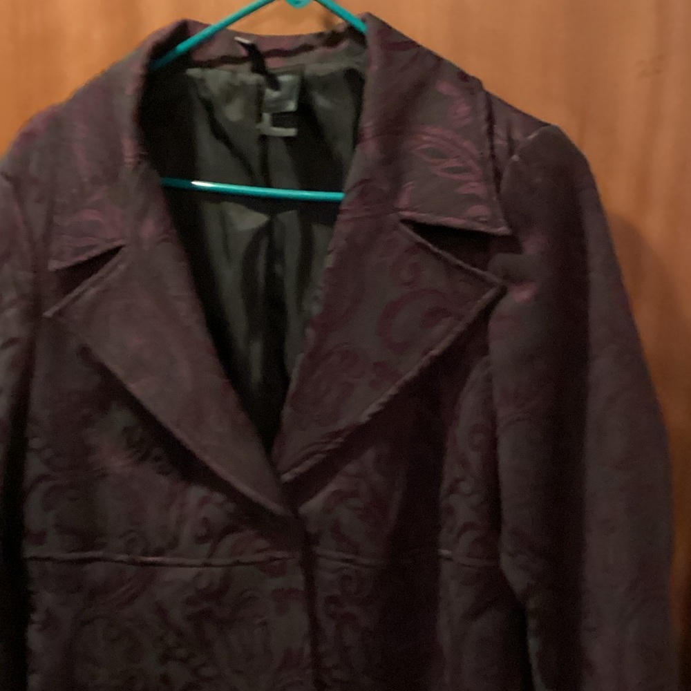 Women's Purple Patterned Coat